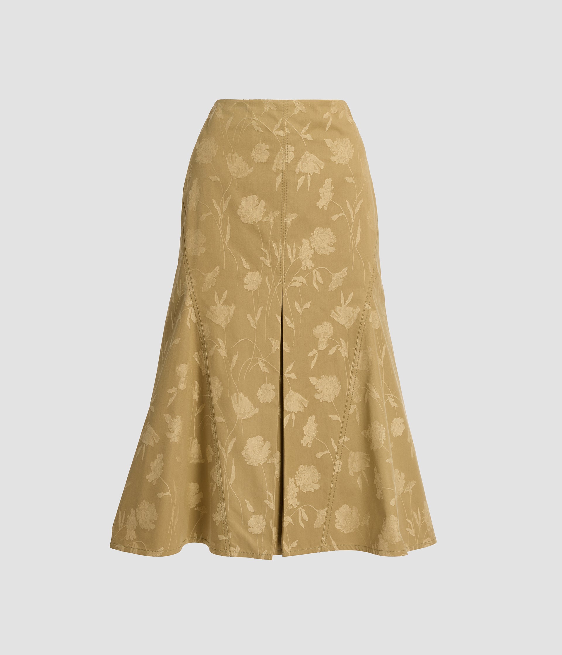Poppy Cotton Jacquard Fluted Midi Skirt