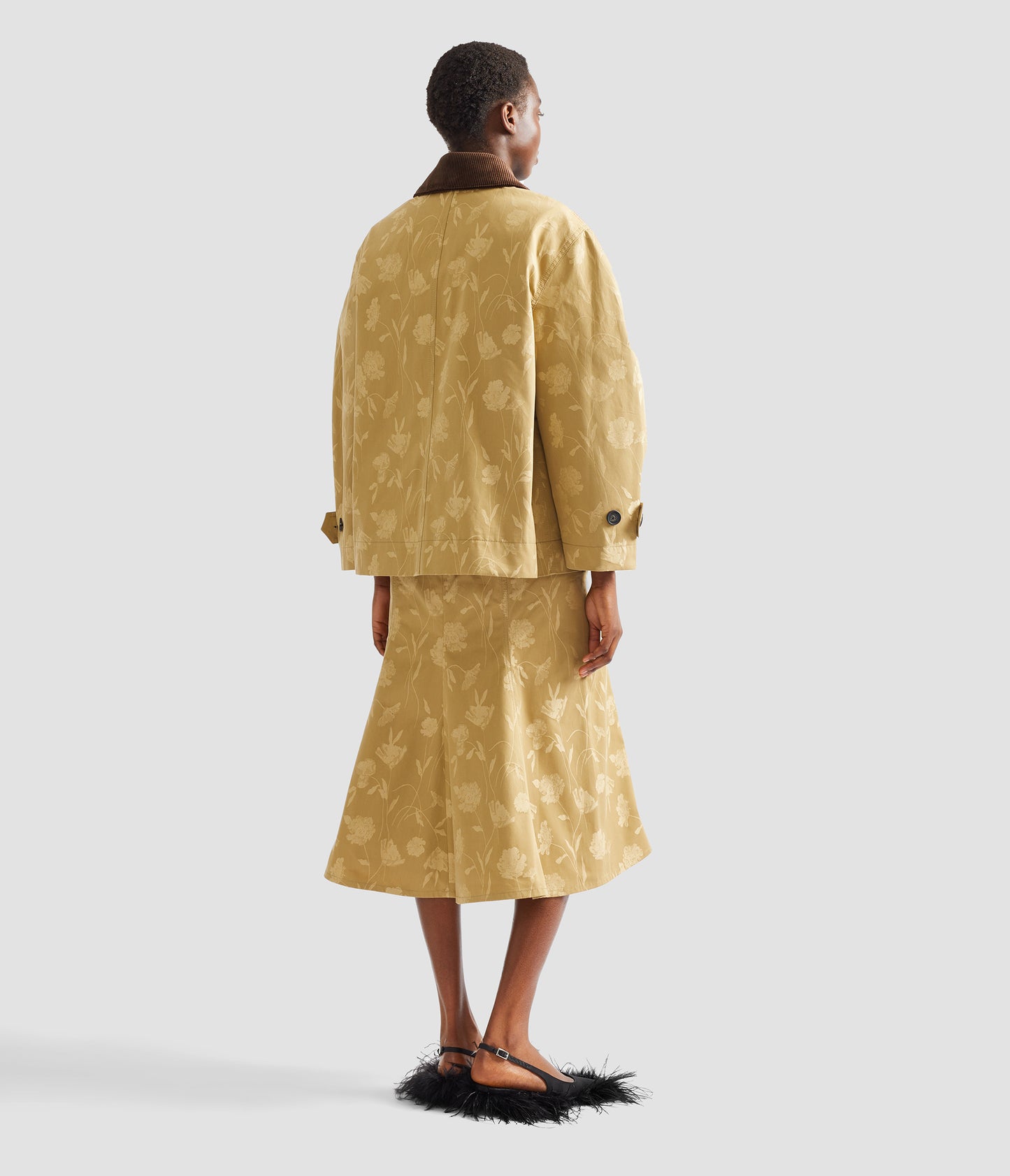 Poppy Cotton Jacquard Oversize Jacket