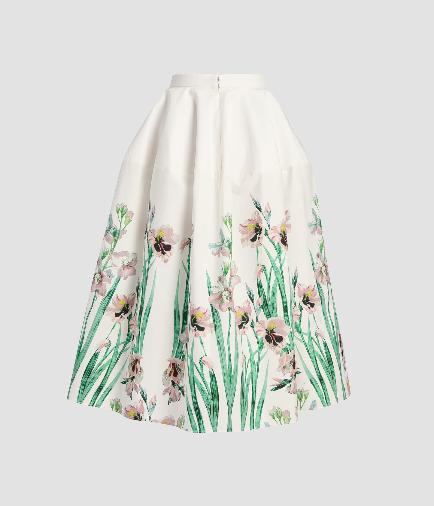 Floral Cotton Midi Full Skirt