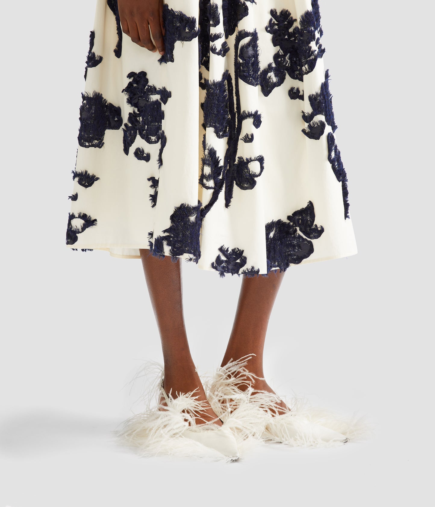 Fil Coupe Poplin Midi Full Skirt