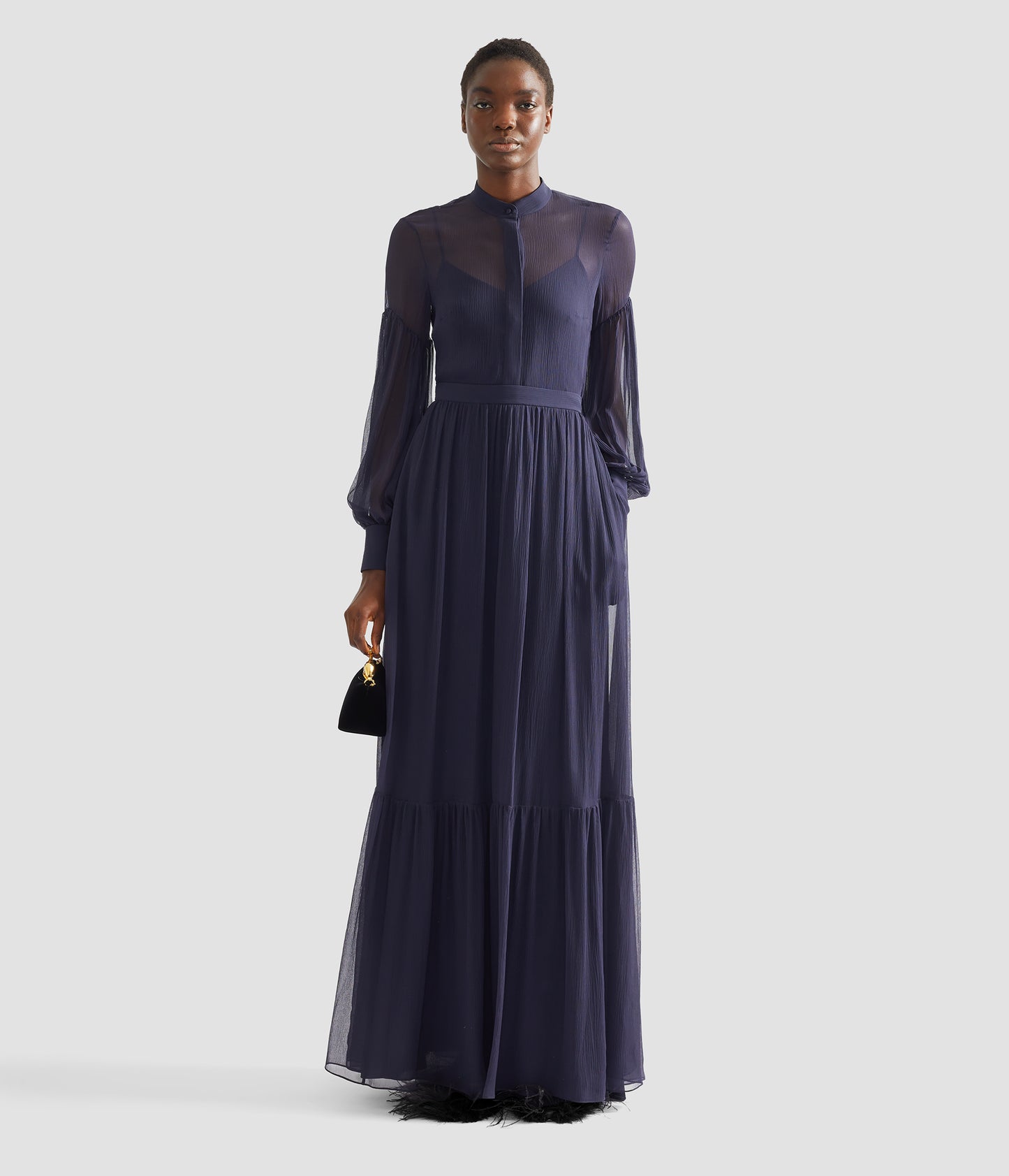Full Length Skirt With Tiered Hem