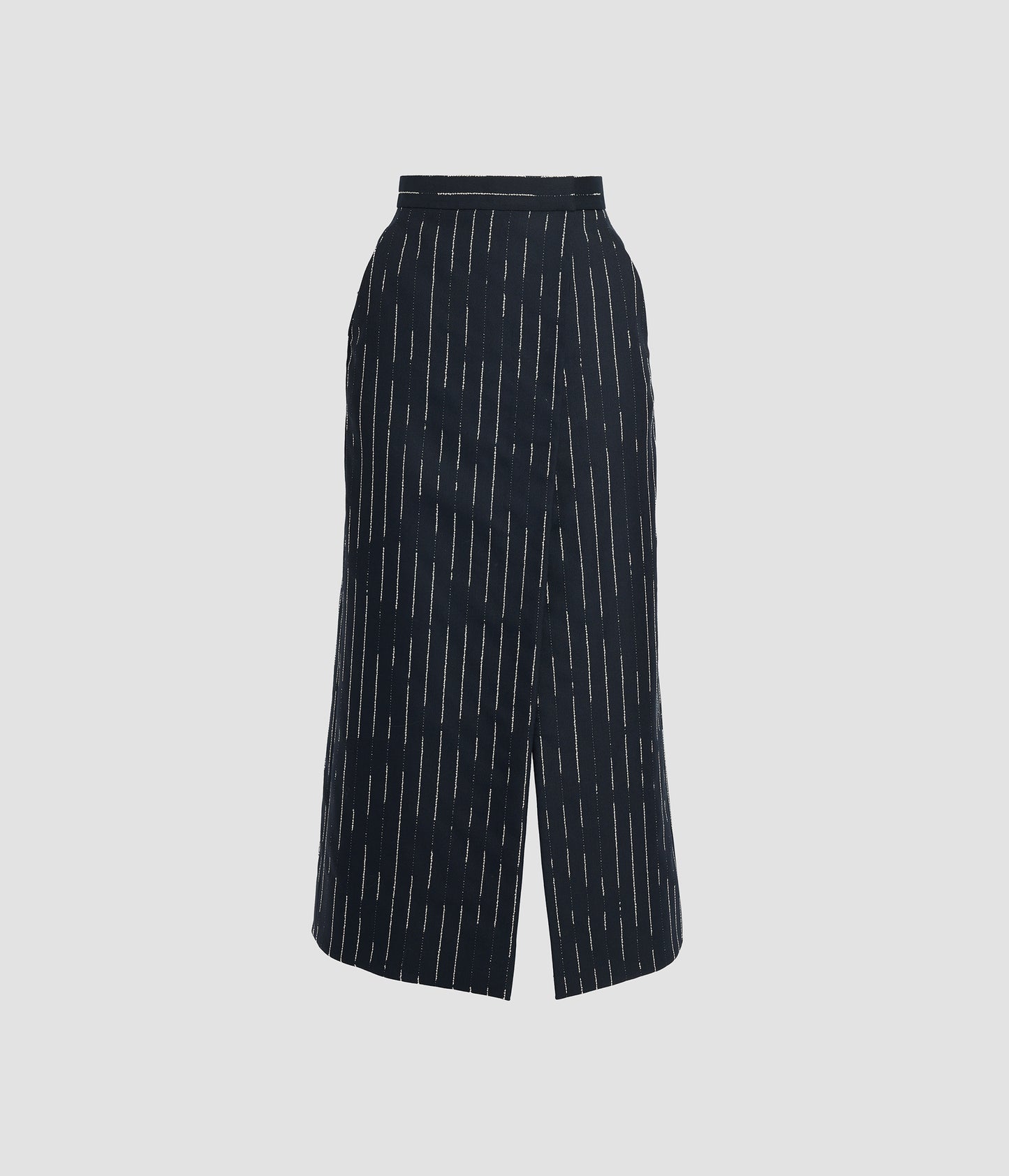 Stripe Tailoring Midi Pencil Skirt