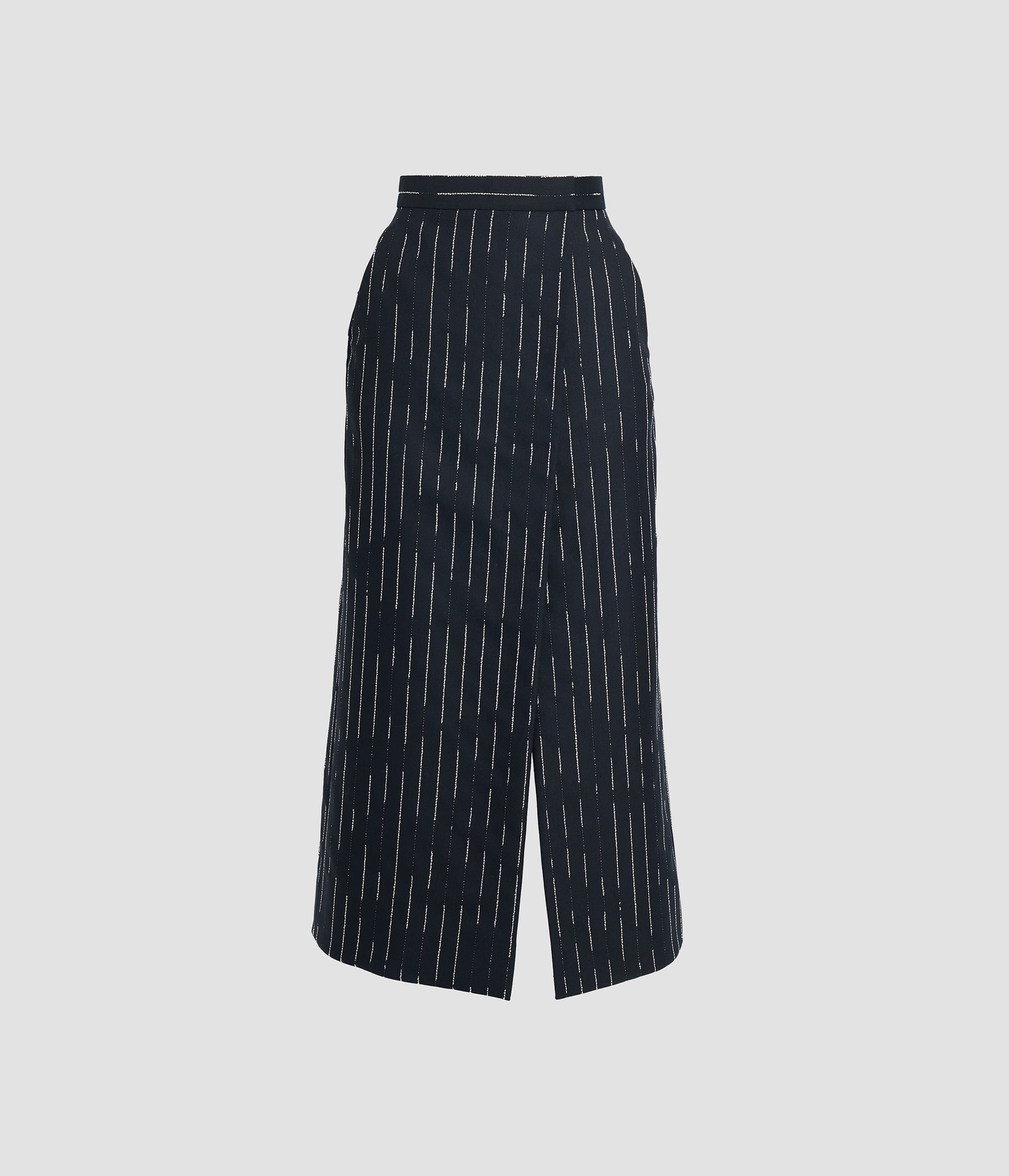 Stripe Tailoring Midi Pencil Skirt