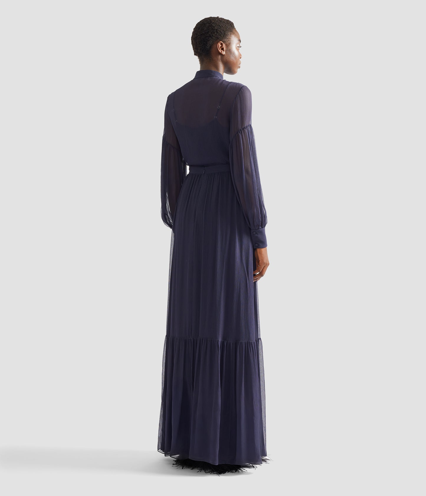Full Length Skirt With Tiered Hem
