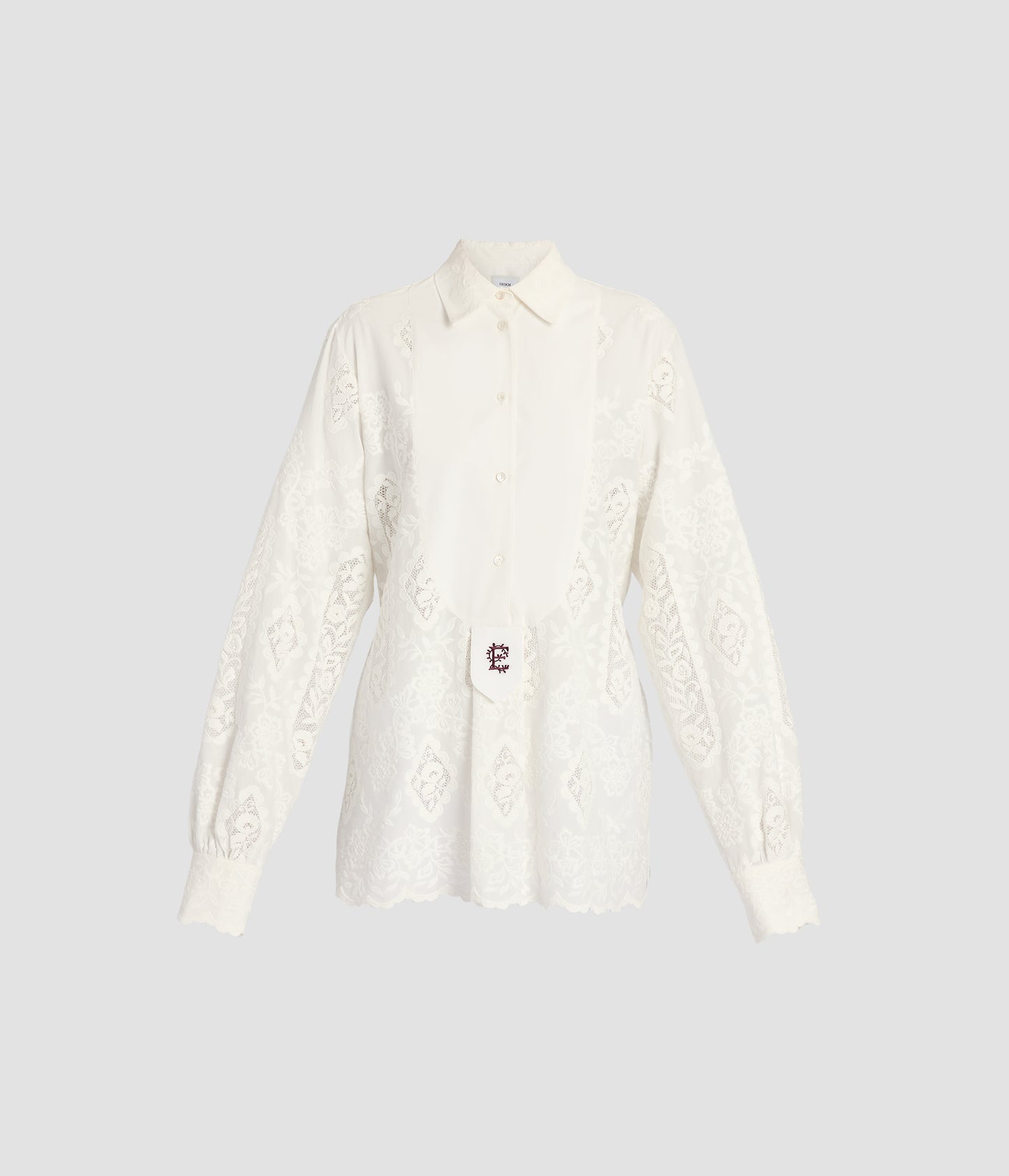 Embroidered Cotton Long Sleeve Shirt