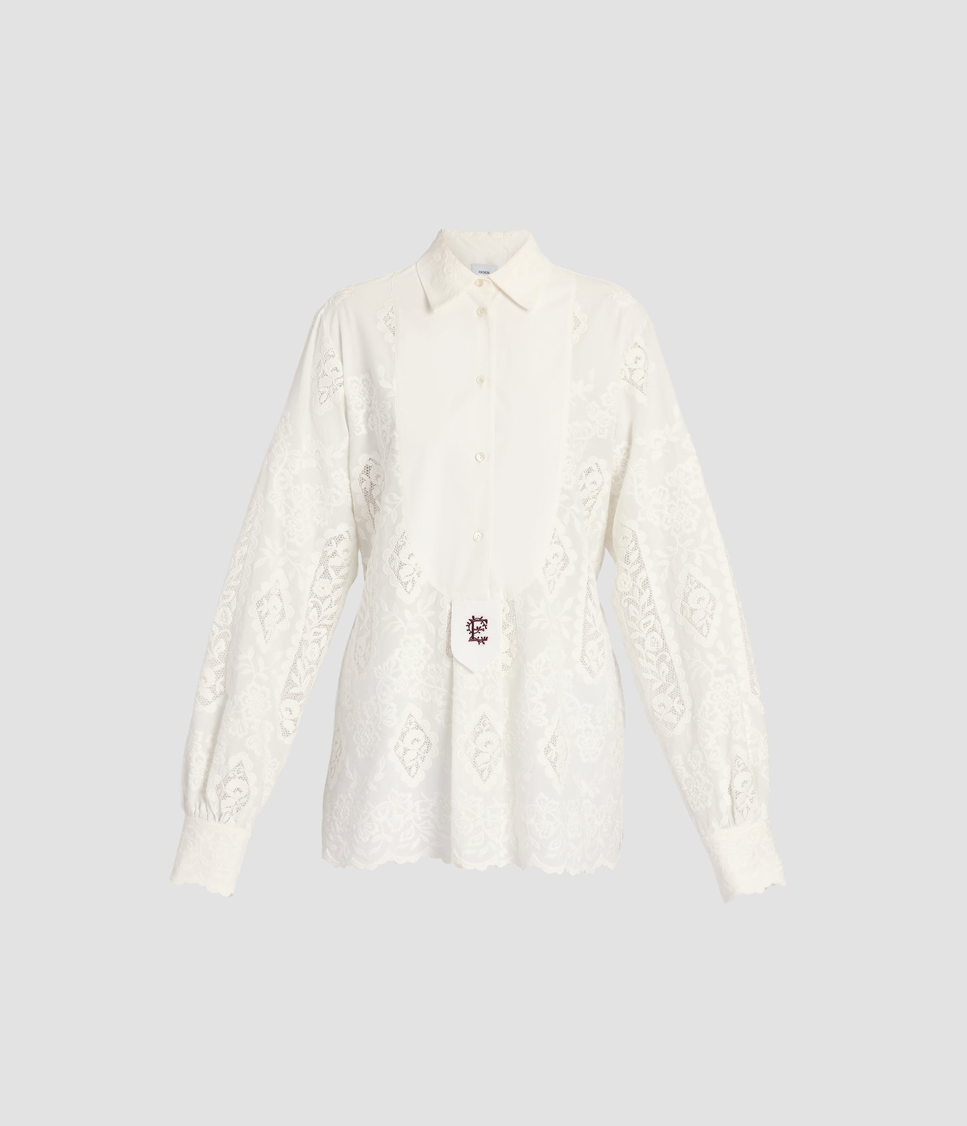 Embroidered Cotton Long Sleeve Shirt