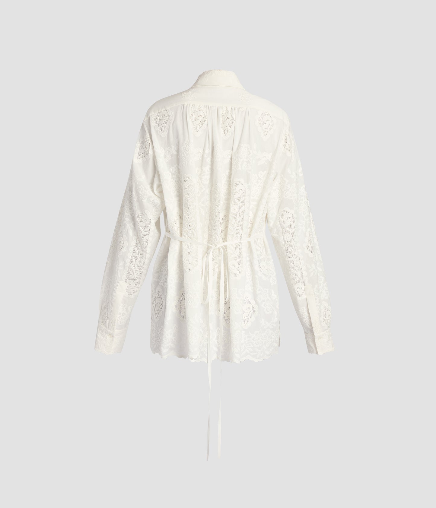 Embroidered Cotton Long Sleeve Shirt