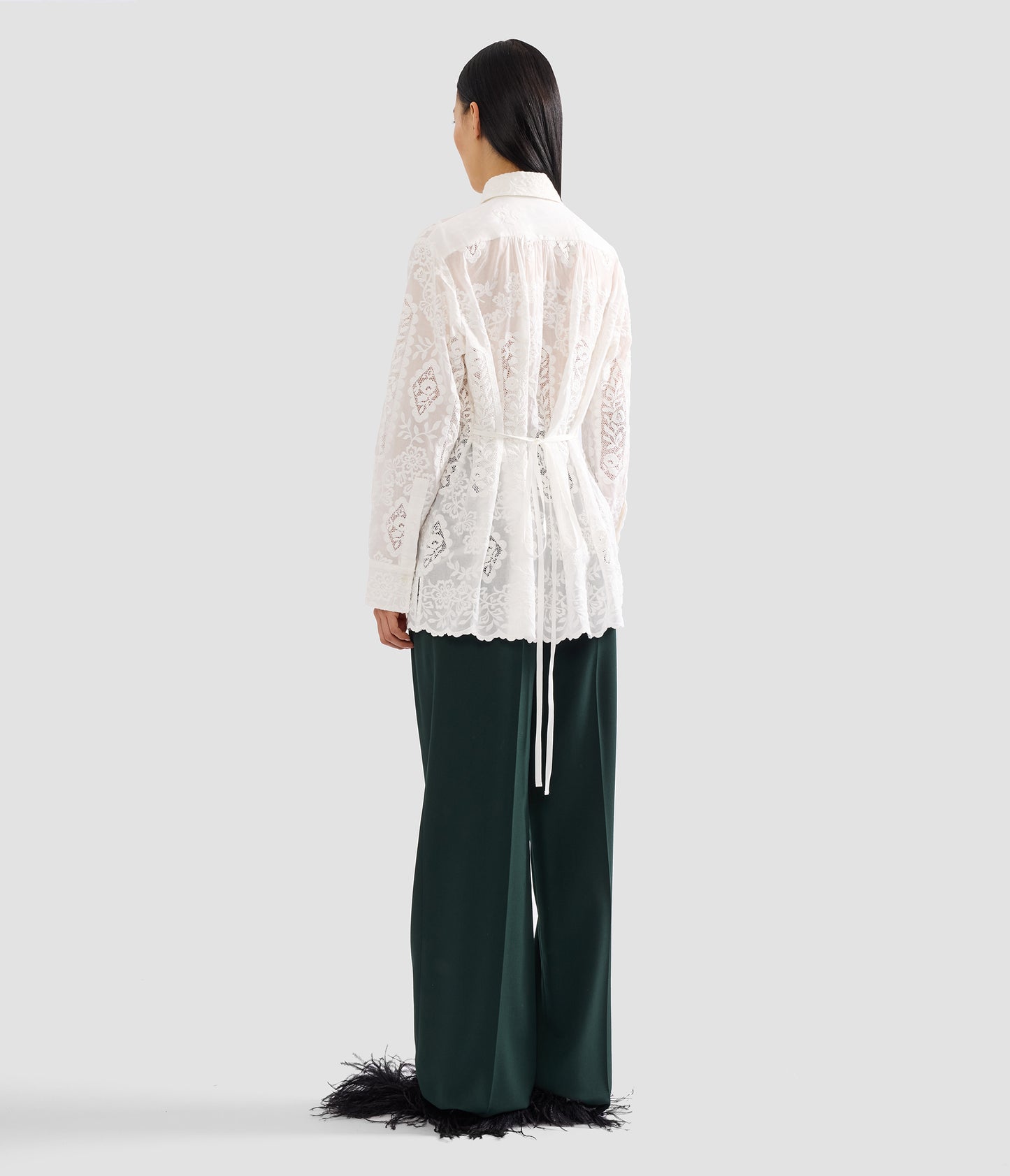 Embroidered Cotton Long Sleeve Shirt