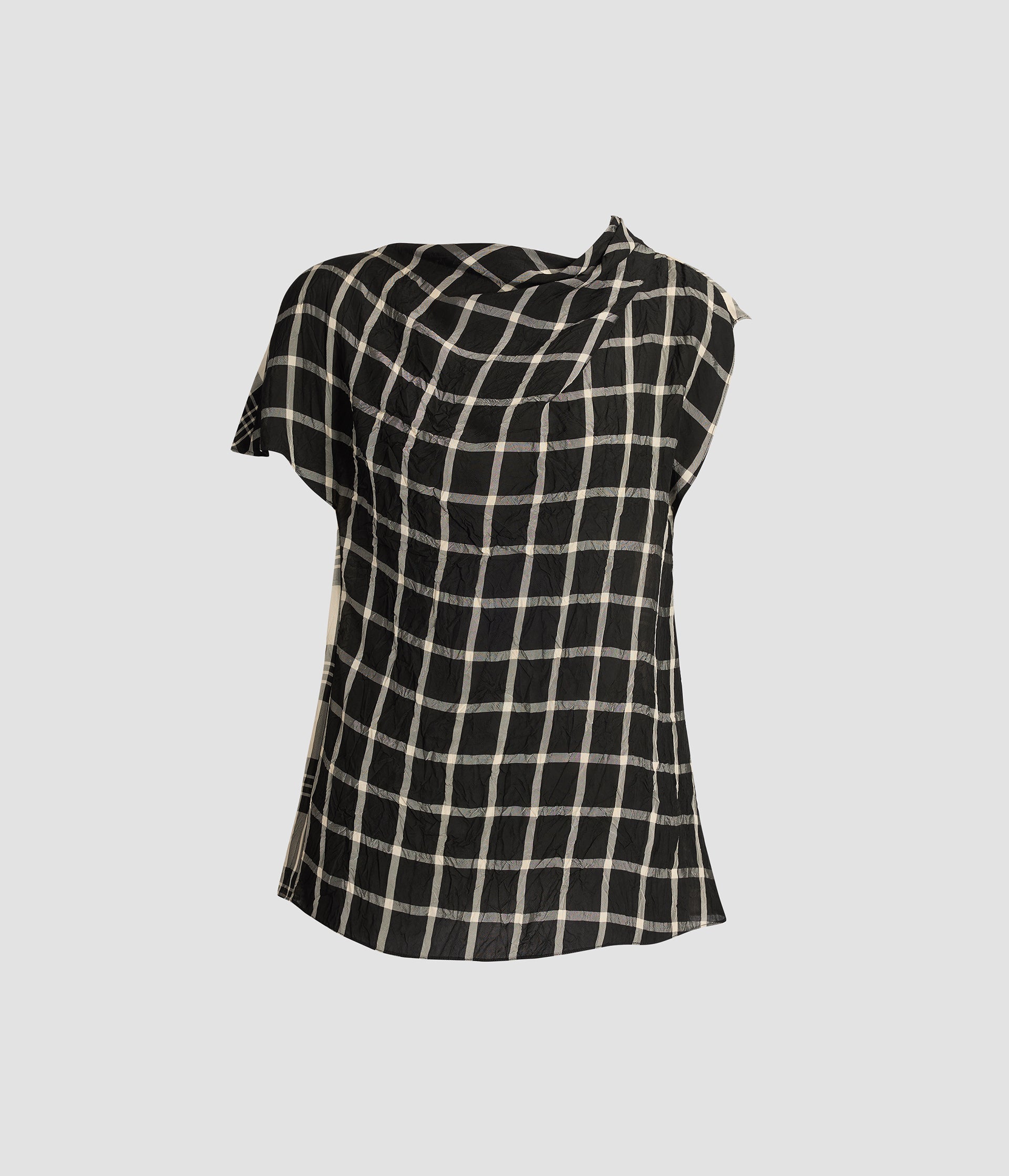 Crushed Window Check Asymmetric Top