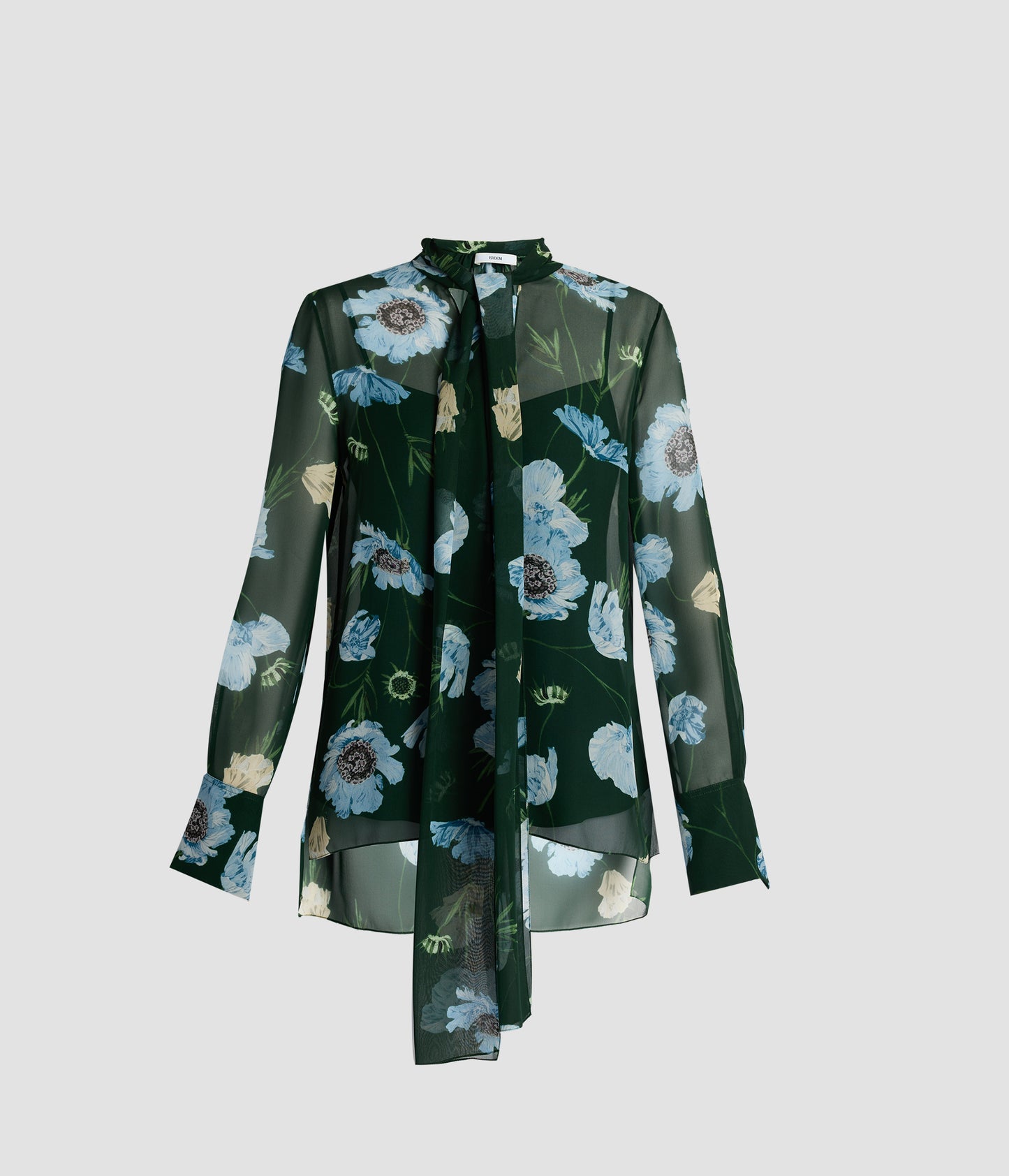 Floral Silk Voile Long Sleeve Shirt