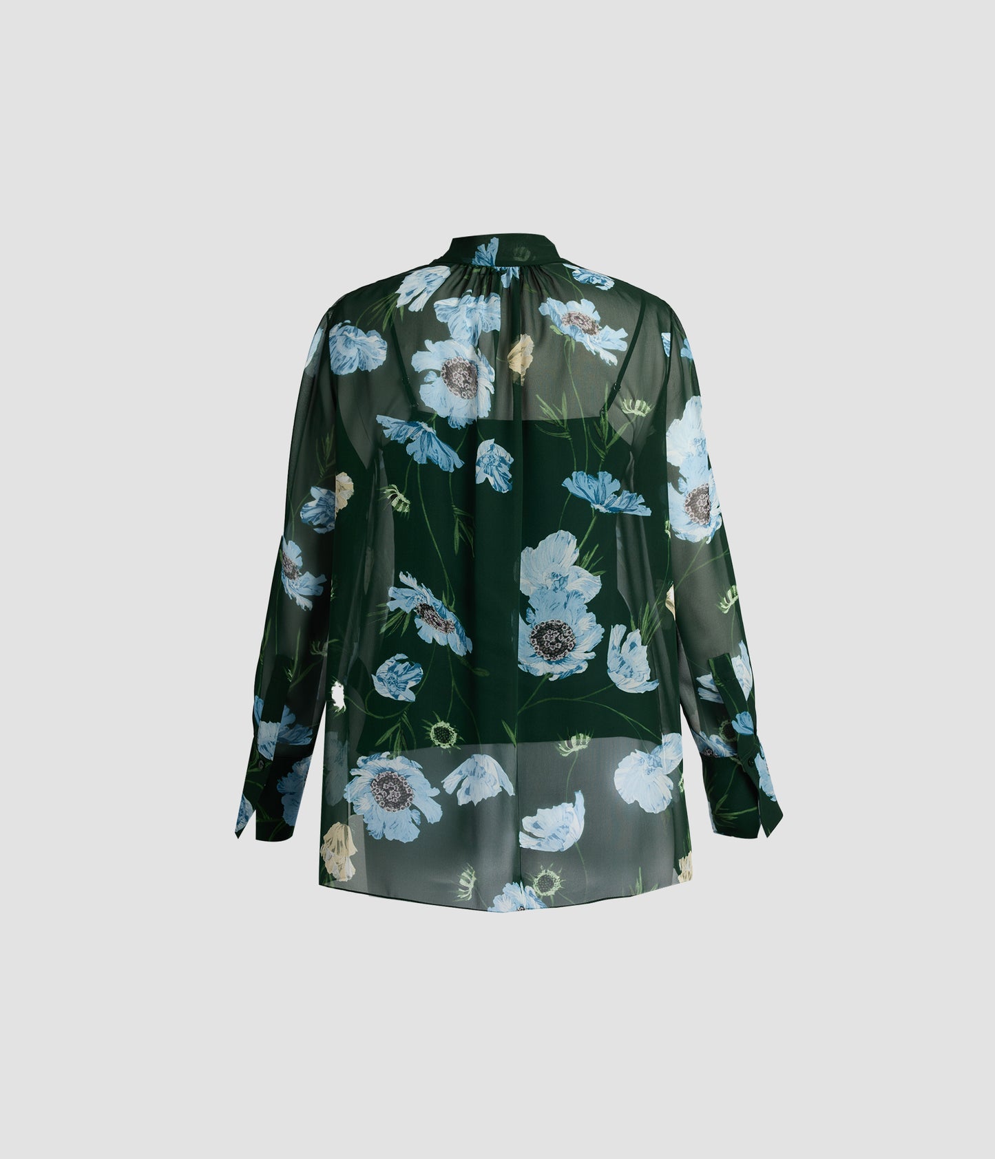Floral Silk Voile Long Sleeve Shirt