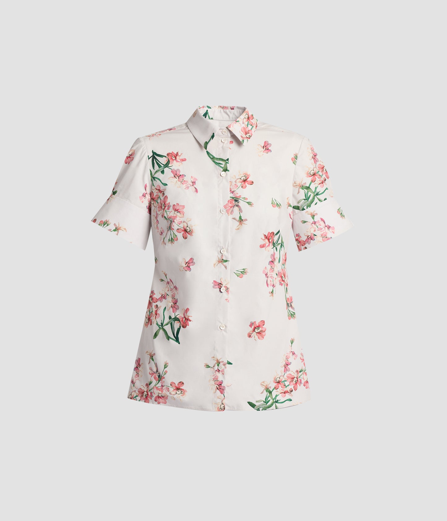 Floral Cotton Short Sleeve Shirt