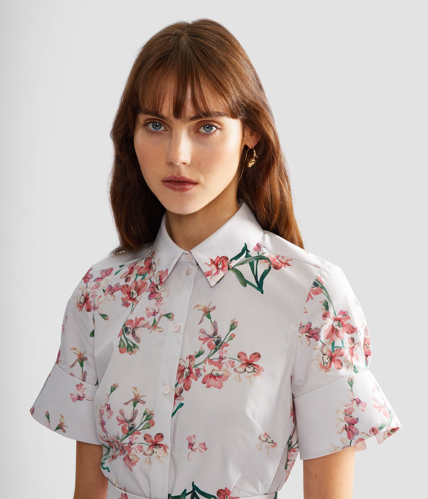 Floral Cotton Short Sleeve Shirt