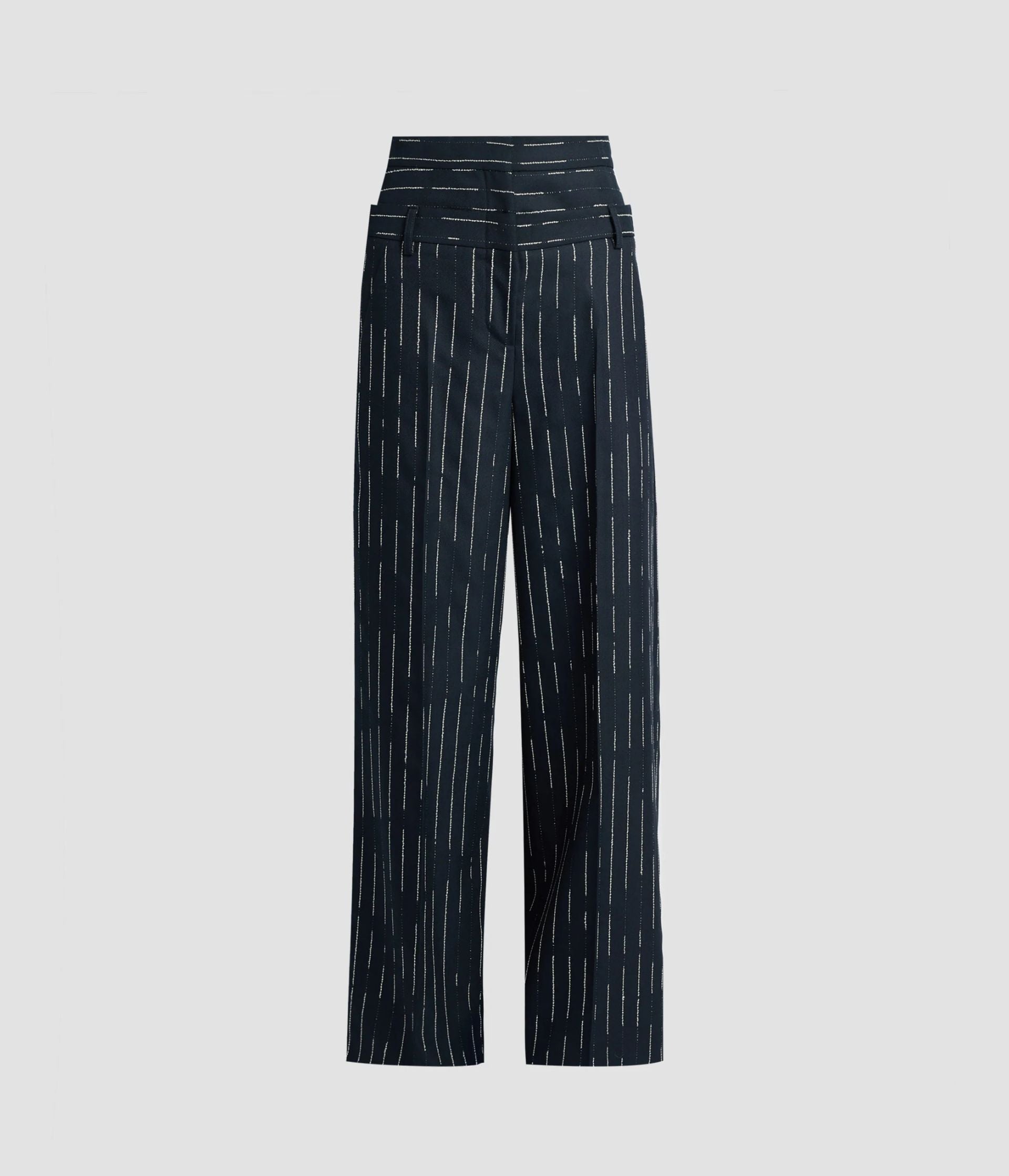 Stripe Tailoring Wide Leg Trouser