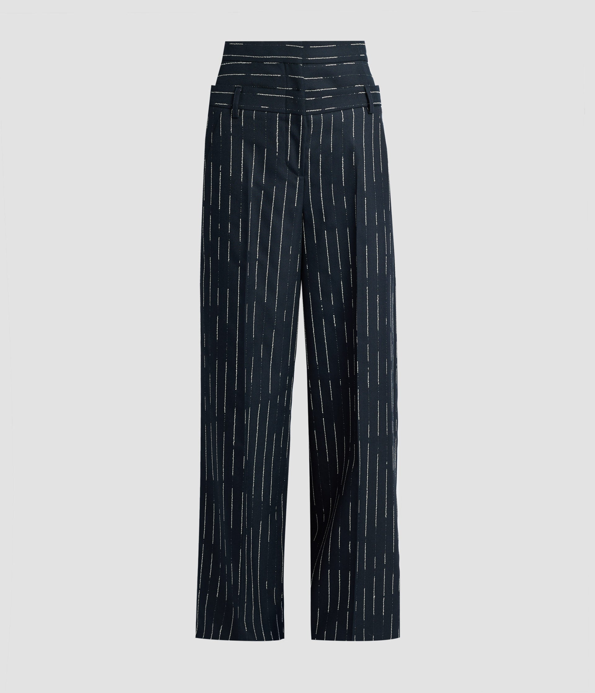 Stripe Tailoring Wide Leg Trouser