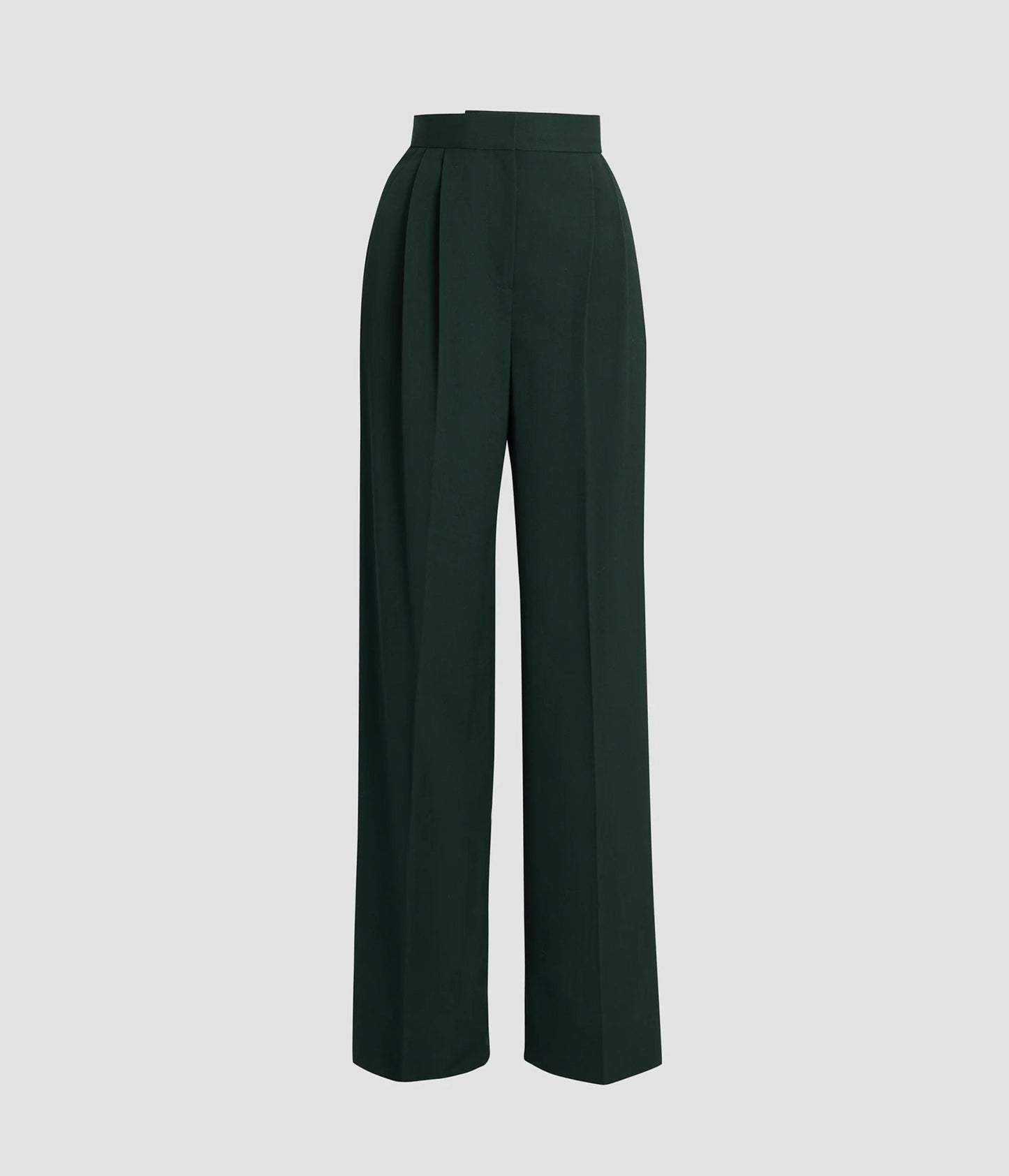 Pleatable Wool Wide Leg Trouser