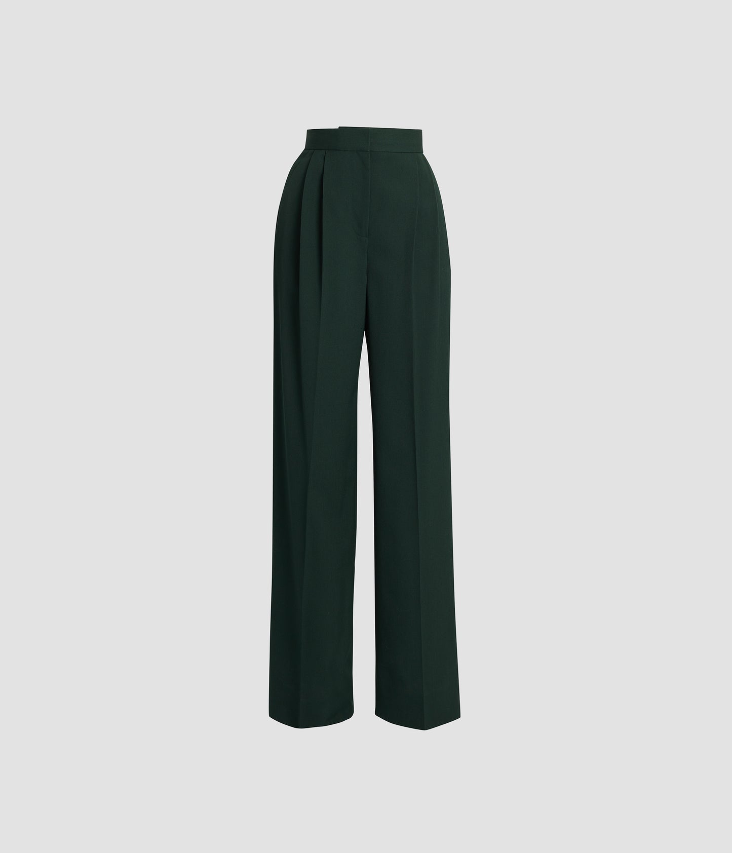 Pleatable Wool Wide Leg Trouser