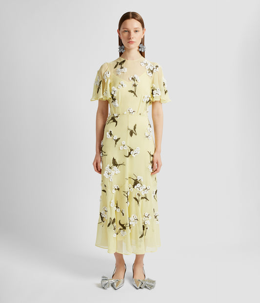 Short Sleeve Midi Cocktail Dress