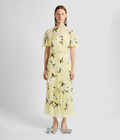 Short Sleeve Midi Cocktail Dress