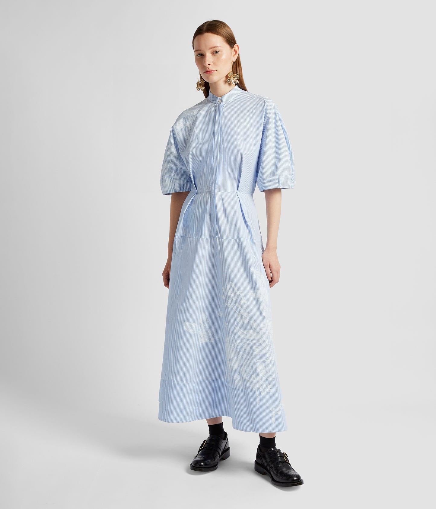 Short Sleeve Midi Shirt Dress