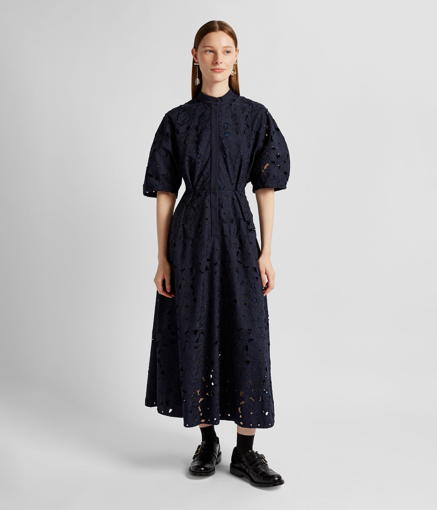 Short Sleeve Midi Shirt Dress