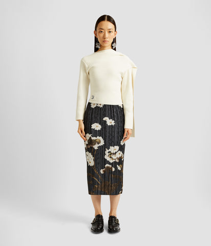 Pleated Midi Skirt