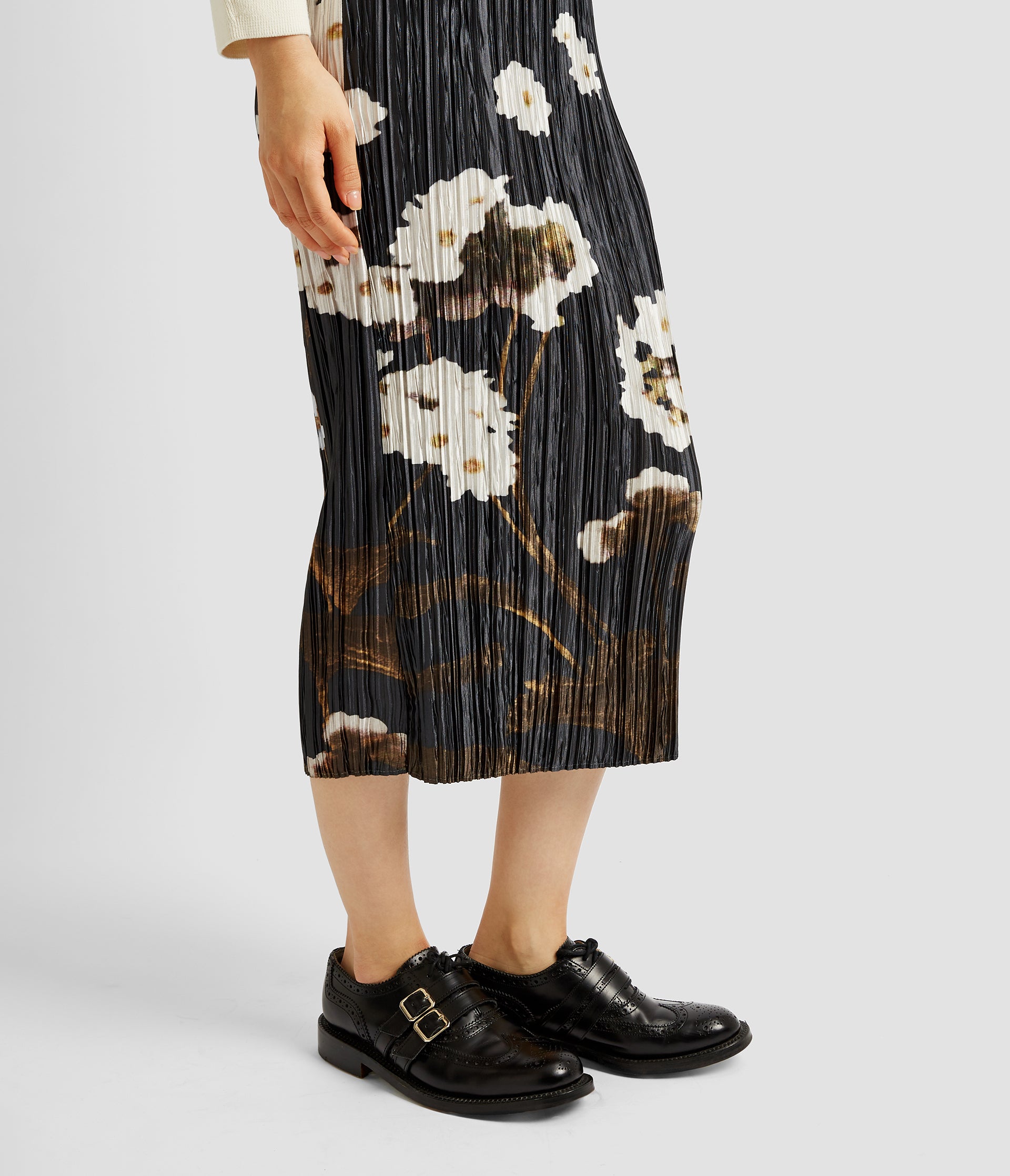 Pleated Midi Skirt