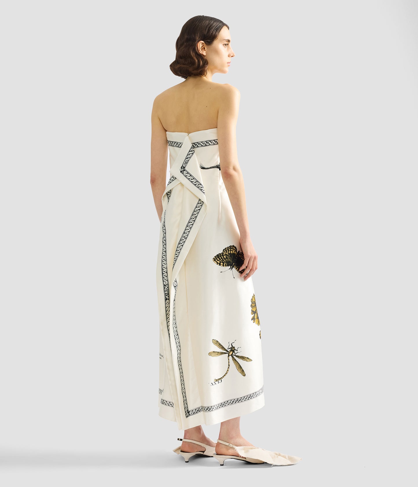 Floral Print Duchess Sleeveless Midi Dress