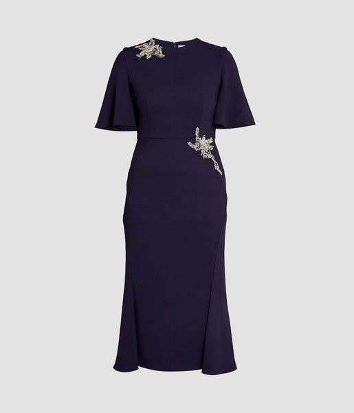 erdem short-sleeve midi dress Short Sleeve Midi Dress