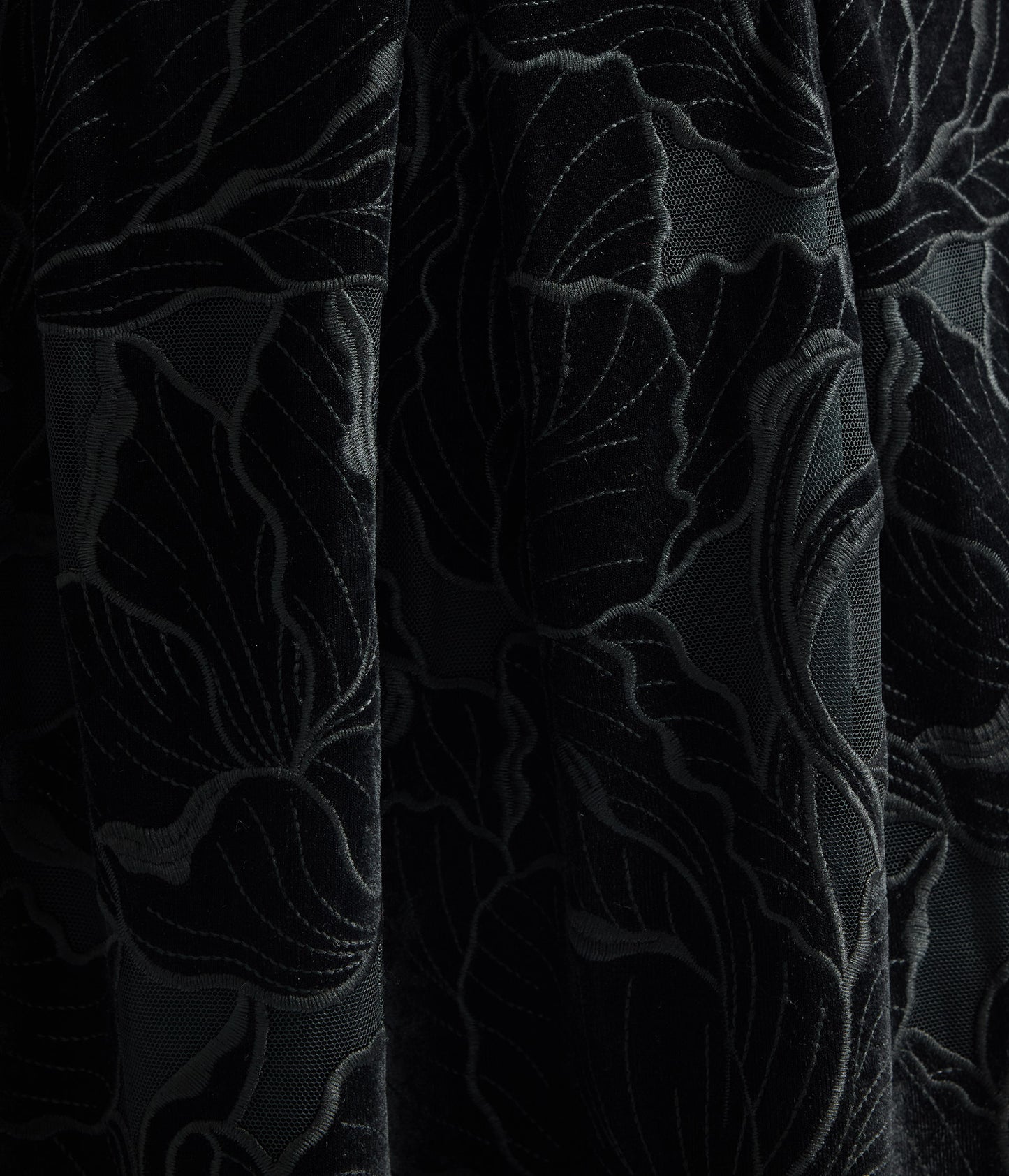 Floral Cutwork Off-The-Shoulder Midi Dress