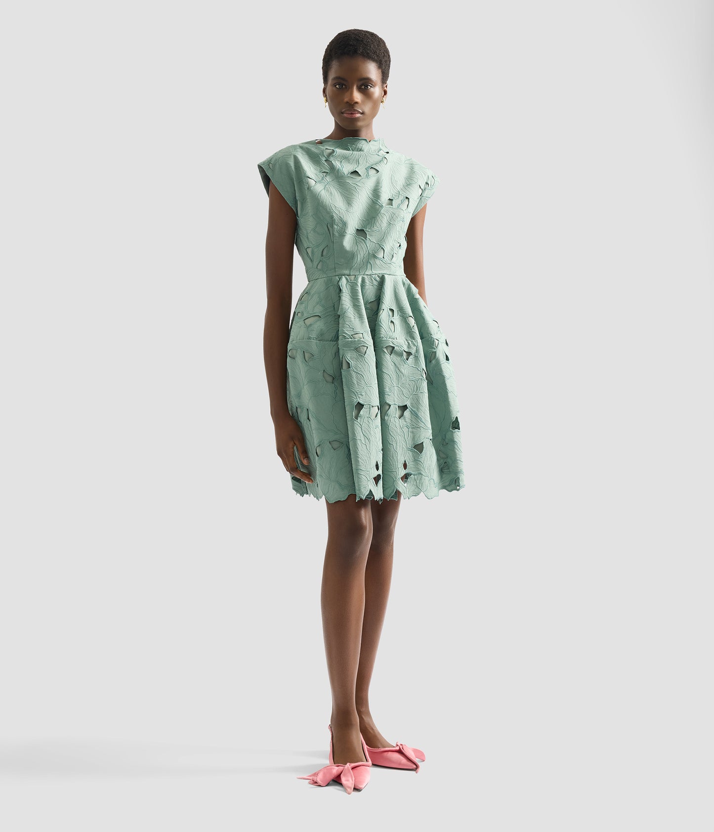 Floral Cutwork Mini Dress