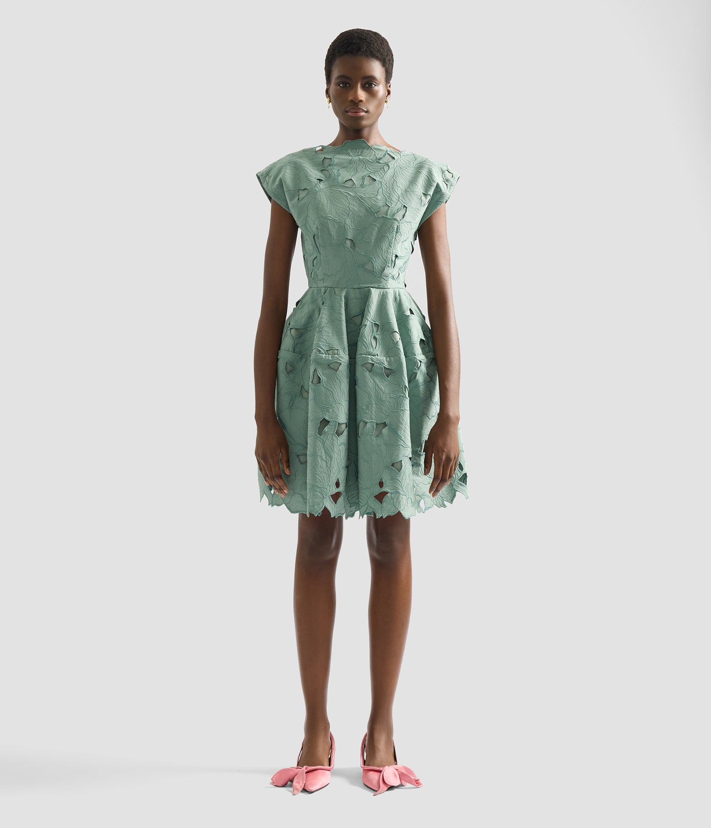 Floral Cutwork Mini Dress