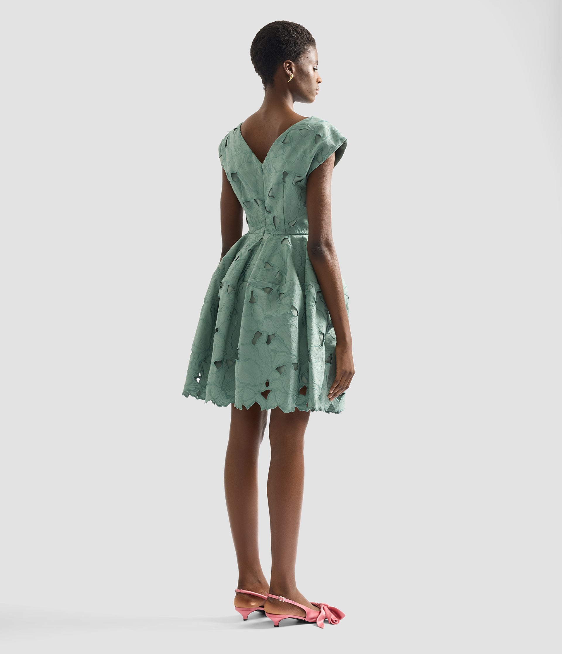 erdem mini dress Erdem Women's Textured Denim Fit & Flare Minidress - Ivory