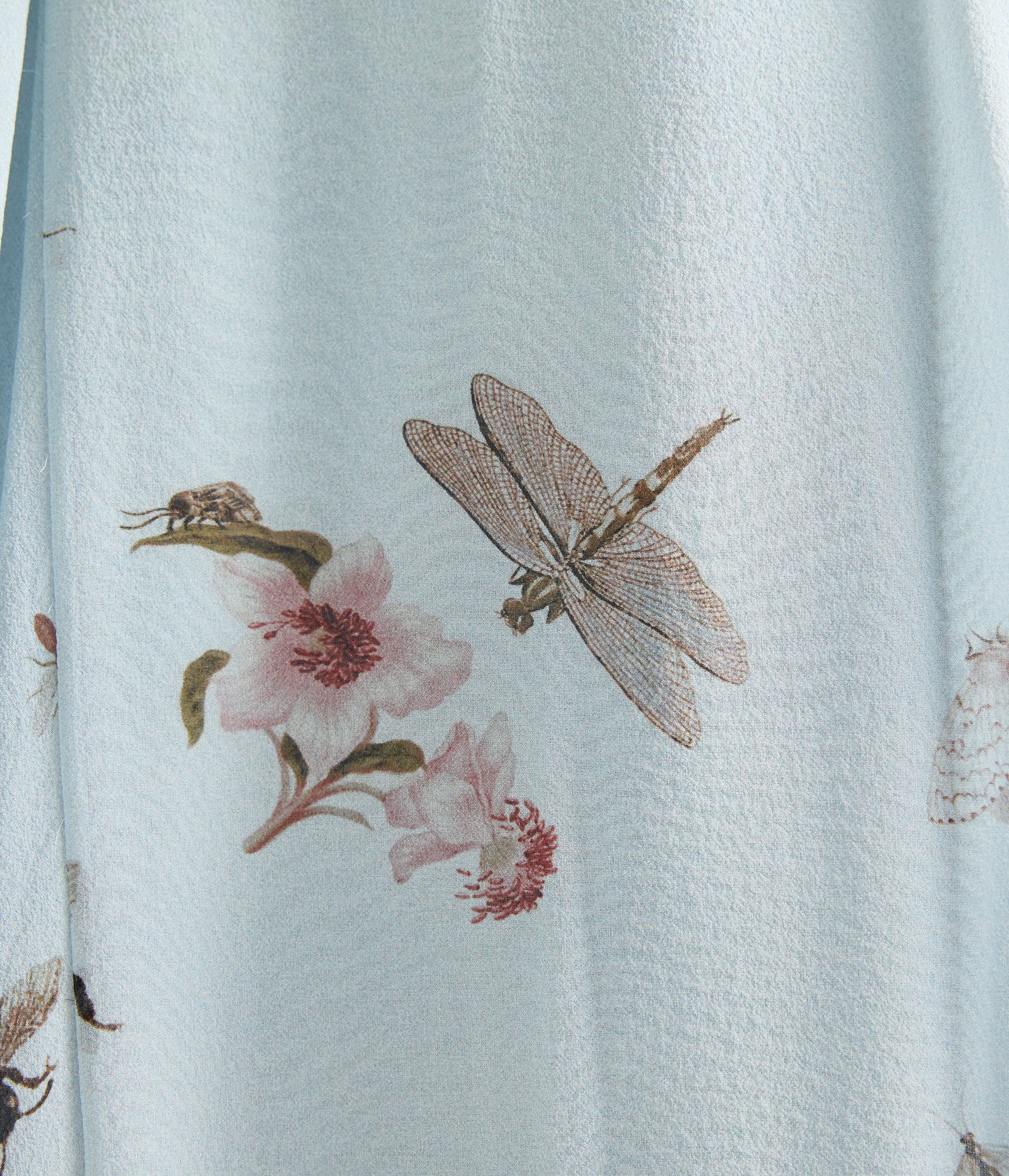 Printed Silk Voile Midi Dress