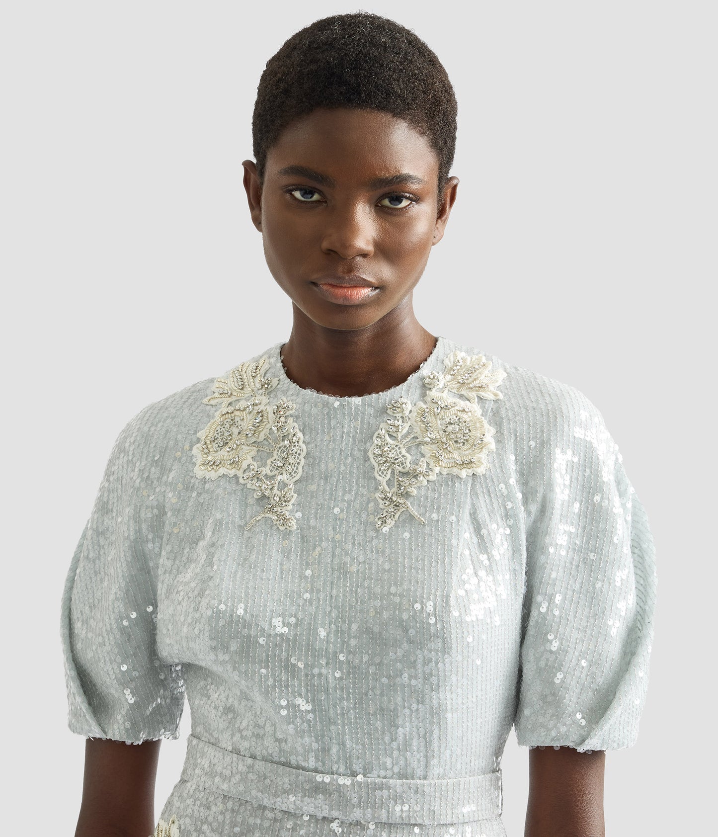 Embellished Sequins Midi Dress