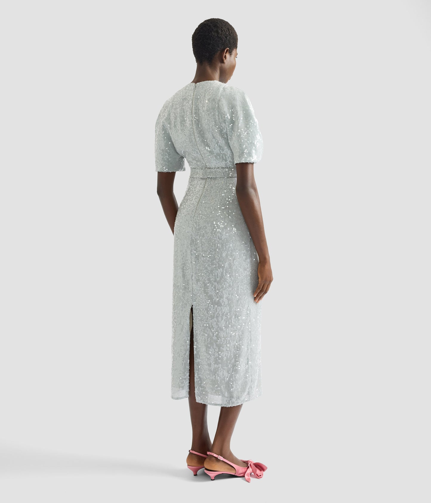 Embellished Sequins Midi Dress