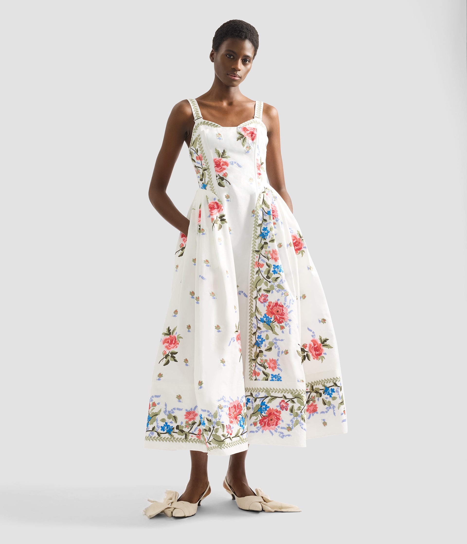 erdem midi dress sale Erdem Fil-coup Organza Midi Dress - Women - Red Dresses