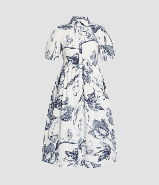 Short Sleeve Midi Shirt Dress