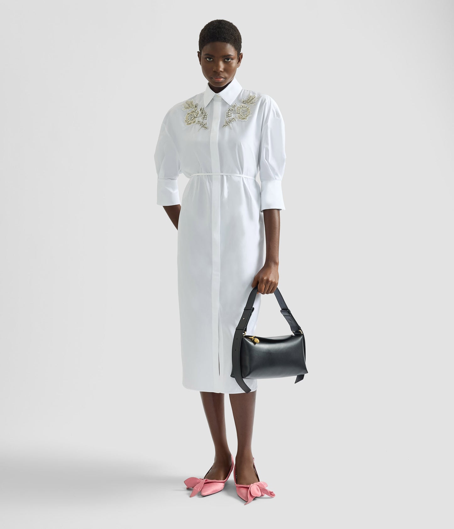 Embellished Shirt Dress