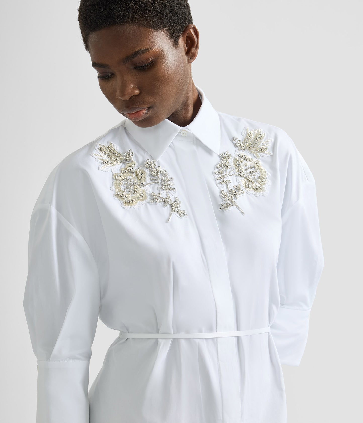 Embellished Shirt Dress