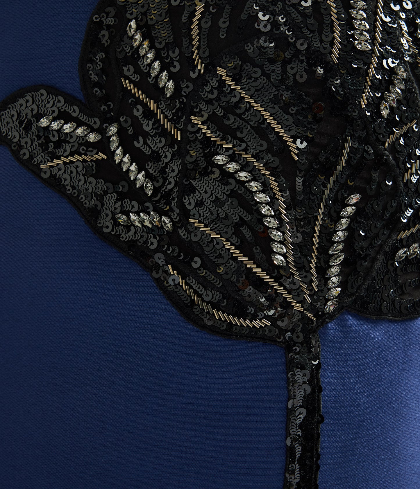 Embellished Mikado Sleeveless Midi Dress