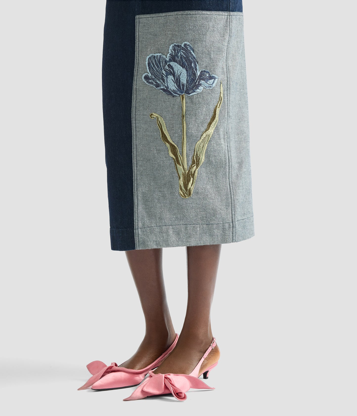 Denim Sleeveless Midi Dress