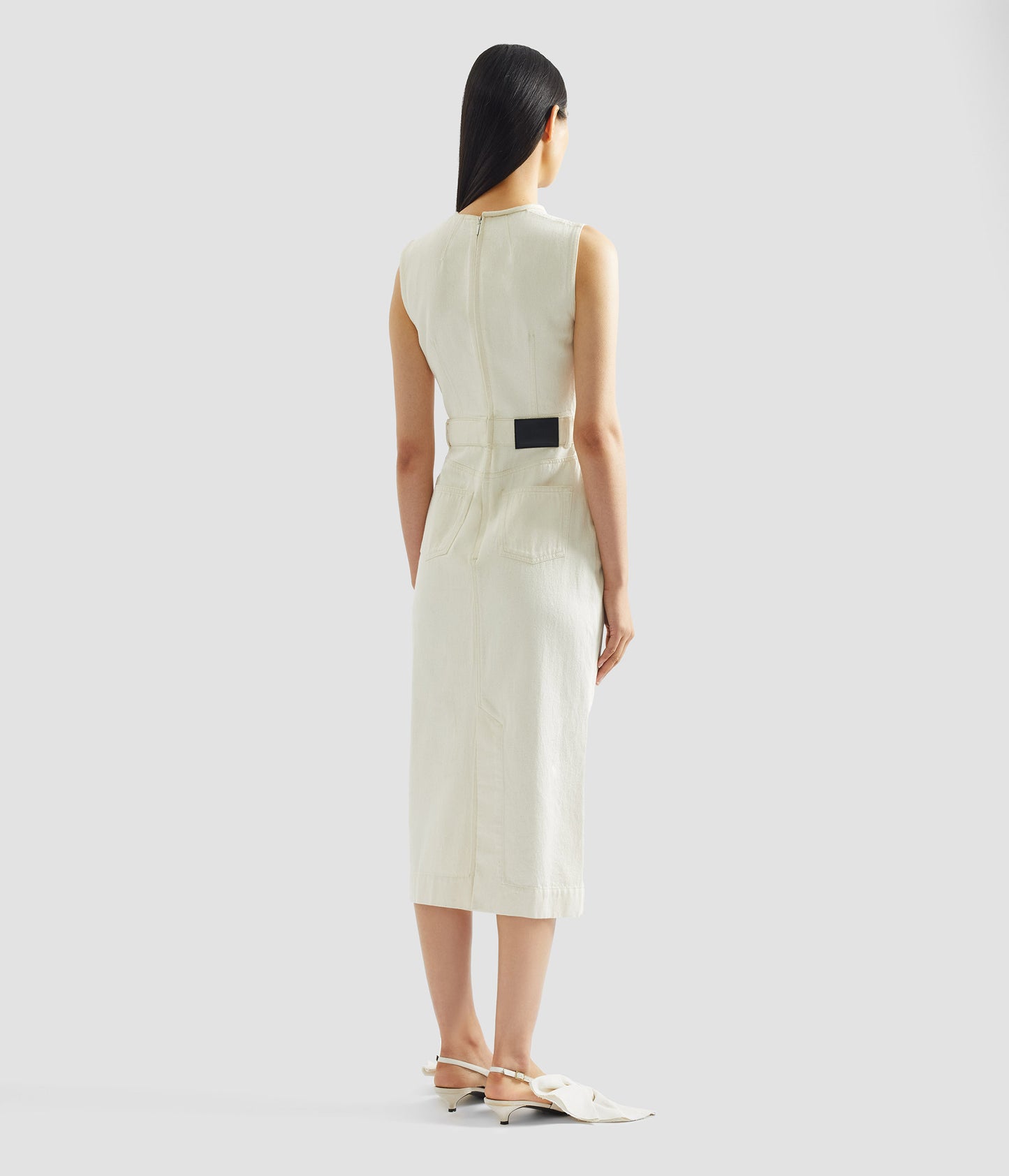 Denim Sleeveless Midi Dress