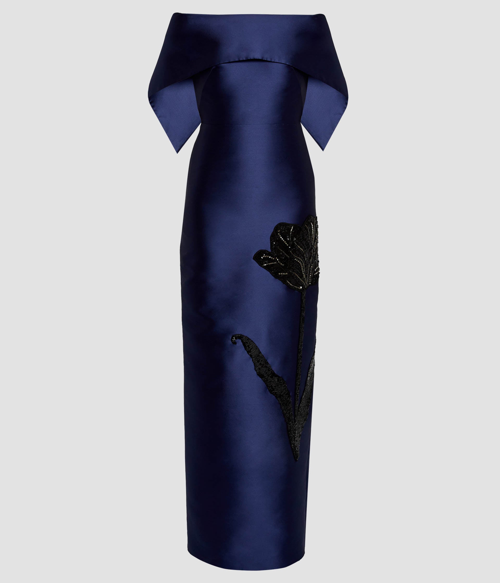 Embellished Mikado Off-The-Shoulder Gown