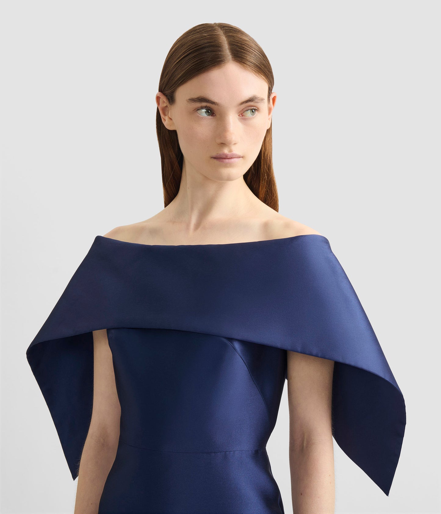 Embellished Mikado Off-The-Shoulder Gown