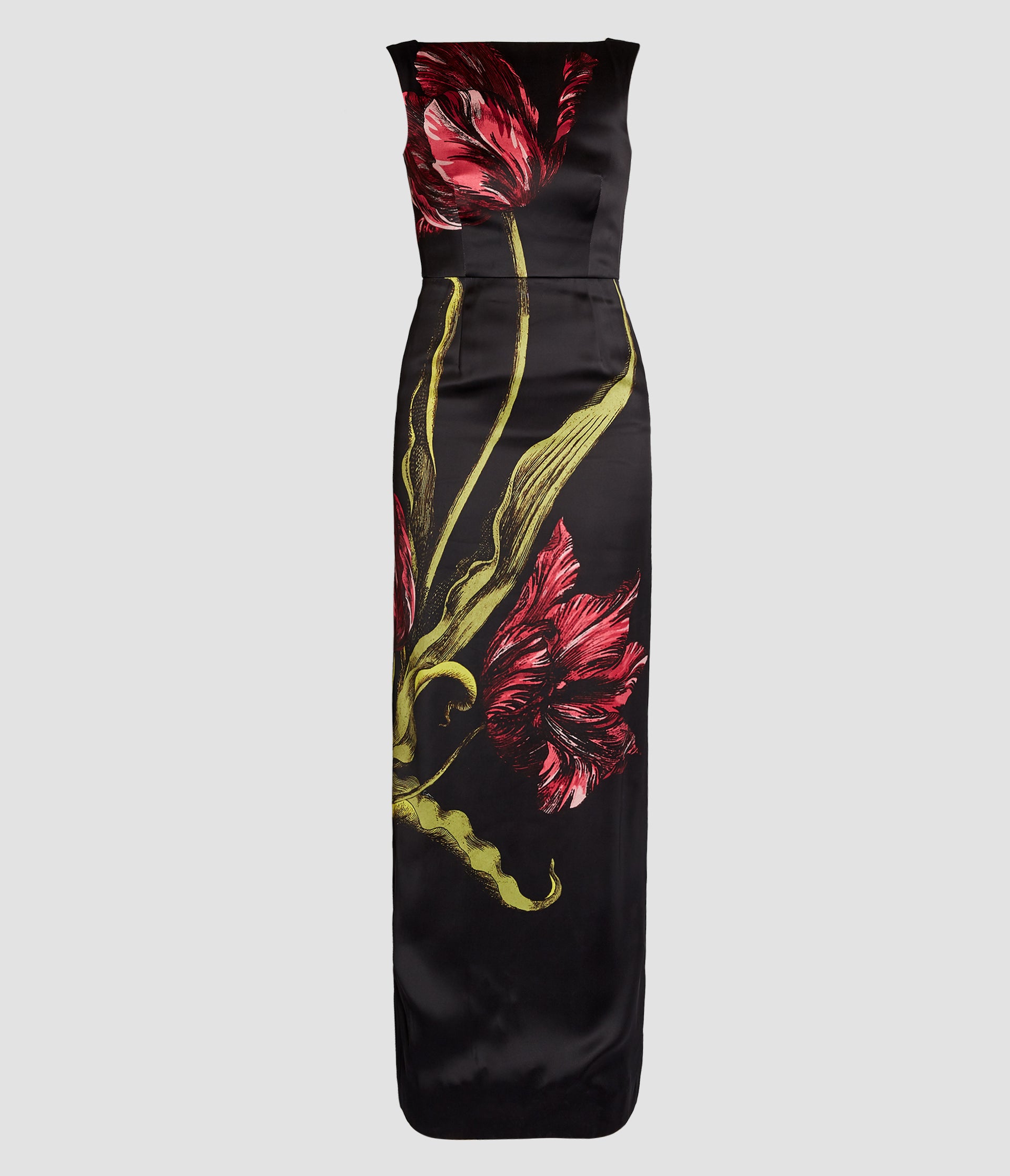 Floral Print Duchess Gown