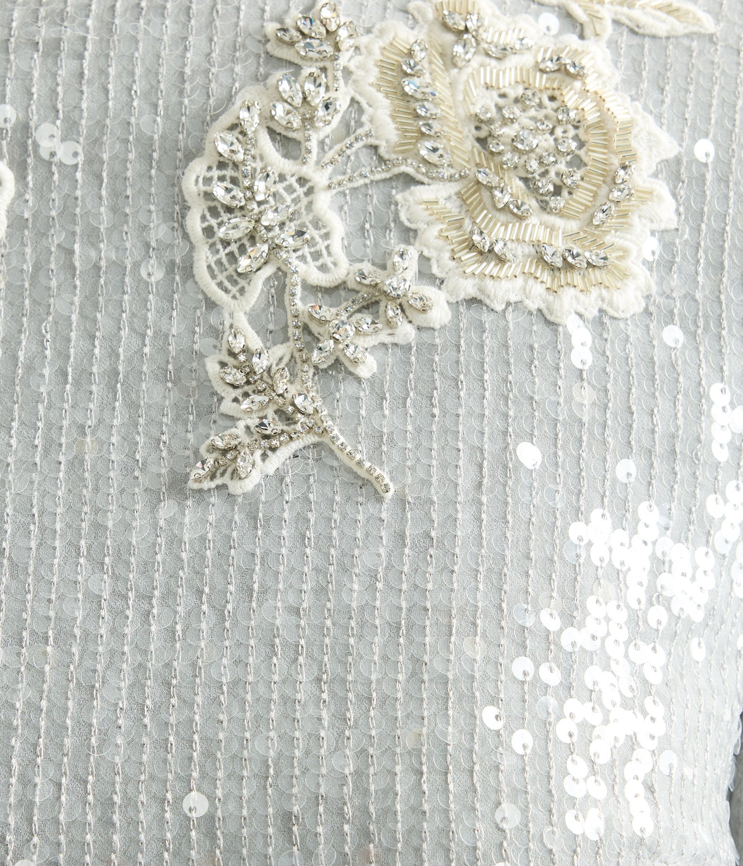 Embellished Sequins Long Sleeve Gown