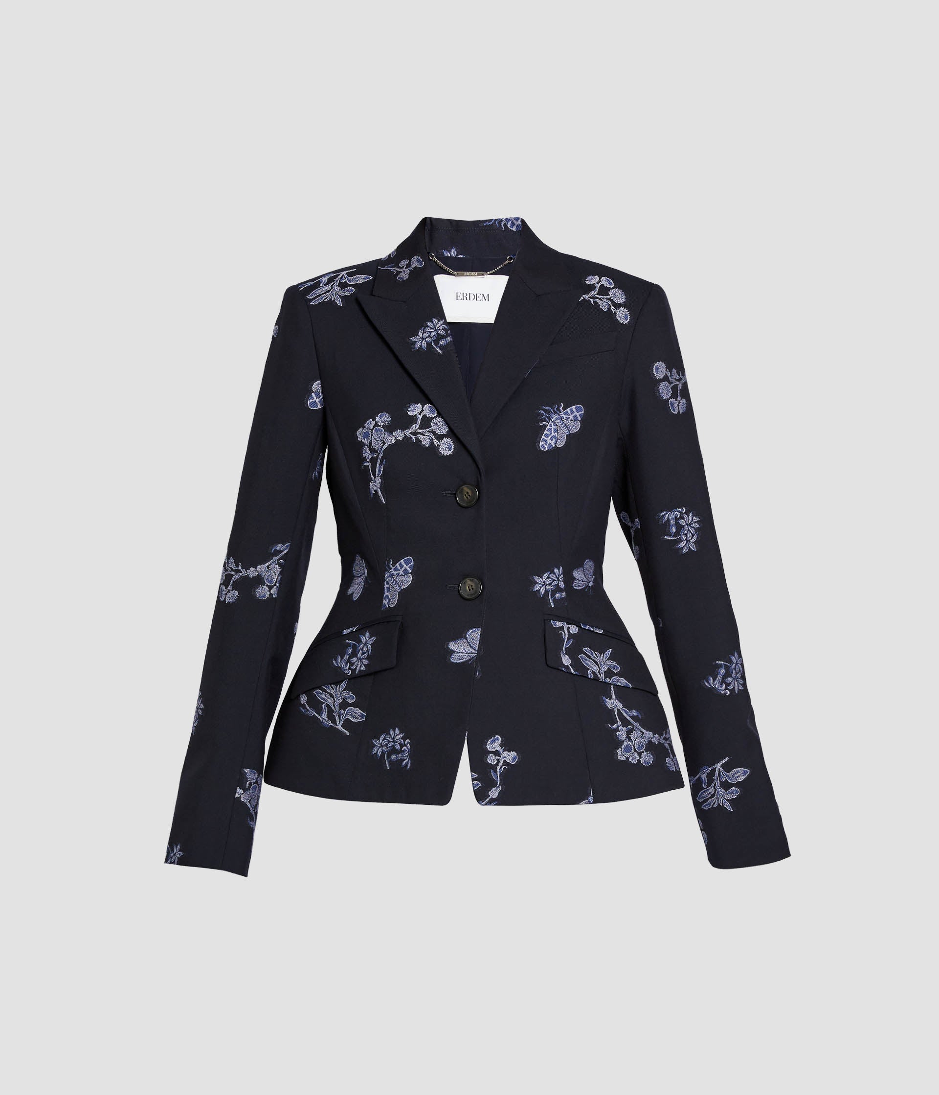 Jacquard Single Breasted Fitted Blazer
