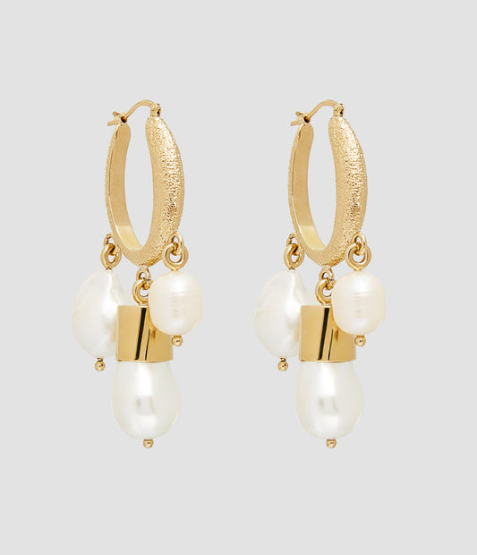 Pearl Hoop Earring