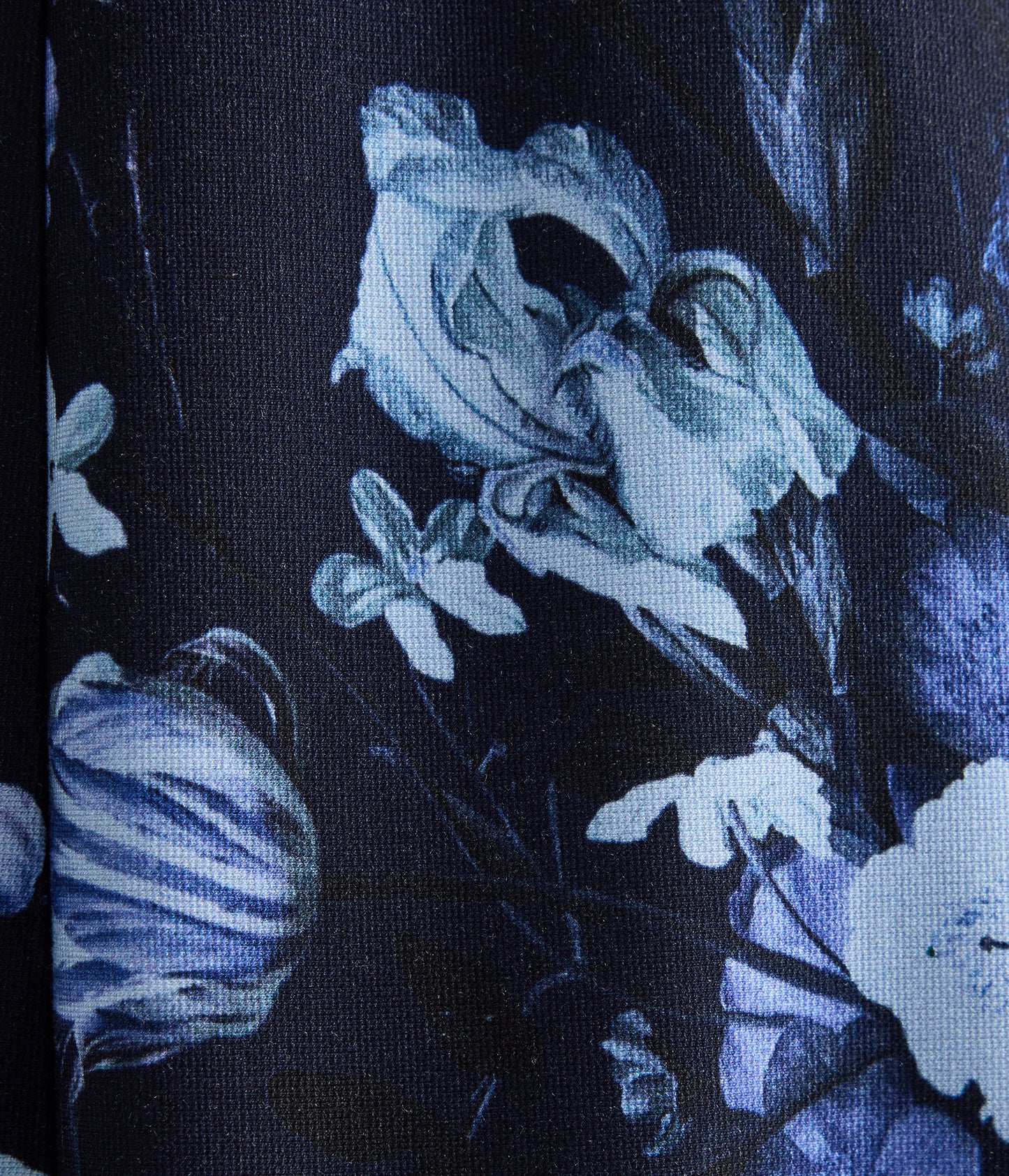 Floral Print Ponte Jersey Long Sleeve Midi Dress